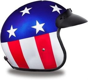 img 1 attached to 🏍️ DOT Approved Daytona Helmets 3/4 Open Face Motorcycle Helmet with Graphics