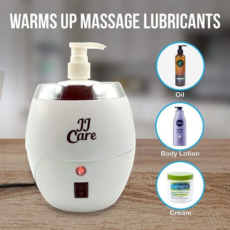 JJ Care Massage Oil Bottle Warmer, Lotion Warmer 300ml, Oil Warmer for Massage, Heated Oil, Lotion and Cream Dispenser for Salon