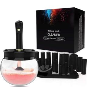 img 4 attached to 💄 Super-Fast Electric Makeup Brush Cleaner and Dryer - Premium Automatic Brush Cleaner Machine for Makeup Tools (Black)