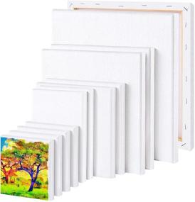 img 4 attached to URATOT 12-Piece Assorted Size Canvas Panels: Creative Blank Painting Panels for Artists