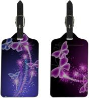 coloranimal purple butterfly pattern luggage travel accessories for luggage tags & handle wraps logo
