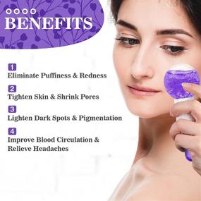 img 3 attached to Qhou Puffiness Massager Circulation Skin Purple