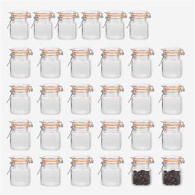 img 4 attached to 🏺 Encheng 4 oz Glass Jars: Airtight, Leak Proof & Label-Ready | 30-Pack