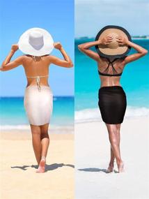 img 3 attached to 👙 Chuangdi 2 Pieces Women Beach Wrap Sarong Cover Up: Stylish Chiffon Swimsuit Wrap Skirts