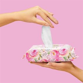 img 2 attached to 🌹 Beauty Concepts Facial Wipe Set: Rose Water, Retinol, Rosehip, and Collagen Makeup Removing Wipes - 4 Packs, Pink Floral Packaging