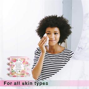 img 1 attached to 🌹 Beauty Concepts Facial Wipe Set: Rose Water, Retinol, Rosehip, and Collagen Makeup Removing Wipes - 4 Packs, Pink Floral Packaging