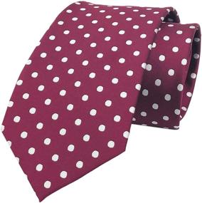 img 1 attached to 👔 Elfeves Classic Polka Jacquard Necktie: Timeless Boys' Accessory for Effortlessly Stylish Looks