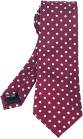 img 4 attached to 👔 Elfeves Classic Polka Jacquard Necktie: Timeless Boys' Accessory for Effortlessly Stylish Looks