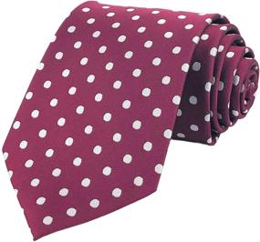 img 2 attached to 👔 Elfeves Classic Polka Jacquard Necktie: Timeless Boys' Accessory for Effortlessly Stylish Looks