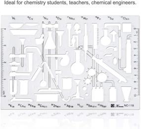 img 1 attached to 🔬 Clear Plastic Stencil Drafting Template for Organic Chemistry Lab Symbols, School, and Chemical Engineering Equipment