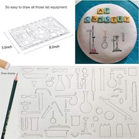 img 3 attached to 🔬 Clear Plastic Stencil Drafting Template for Organic Chemistry Lab Symbols, School, and Chemical Engineering Equipment