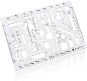 img 4 attached to 🔬 Clear Plastic Stencil Drafting Template for Organic Chemistry Lab Symbols, School, and Chemical Engineering Equipment