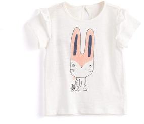 img 4 attached to Aimama Toddler Cotton Rabbit T Shirt