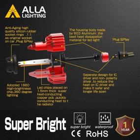 img 1 attached to 🔆 Alla Lighting Xtreme Super Bright T15 912 921 LED Bulbs - 3000 Lumens CANBUS Error Free SMD W16W 922 Replacement for RV, Cars, Trucks, SUVs, Vans - 6000K Xenon White