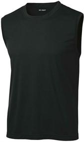 img 1 attached to 👕 High-performance DRIEQUIP Black Sleeveless Moisture Wicking T-Shirt in 4XL: Stay cool and dry!