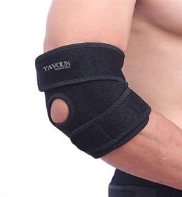 img 4 attached to 🎾 Adjustable Tennis Elbow Support Brace for Sprained Elbows, Tendonitis & Arthritis – Effective Pain Relief for Basketball, Baseball, Golfer's Elbow