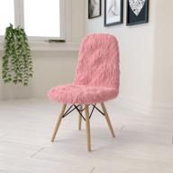 stylish and comfortable flash furniture shaggy dog light pink accent chair logo