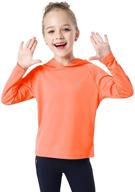 dayoung boys long sleeve t-shirts - tagless crewneck youth tops for performance, workout, active lifestyle - upf 50+ tee shirt logo