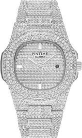 img 4 attached to Luxury Crystal Diamond Watches Stainless