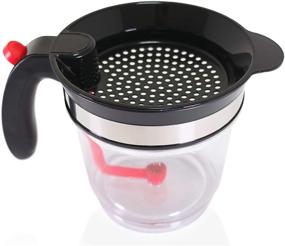 img 3 attached to Wecker 4 Cup Fat and Gravy Separator: 1 Liter Strainer with Bottom Release Dispense Button & Turkey Baster