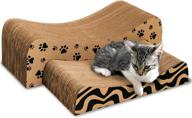 🐱 yay pets 2-in-1 cat scratcher - cardboard scratch pad for indoor cats - cat scratchers - scratching post lounge bed - cat scratching pad - cat scratch pad logo