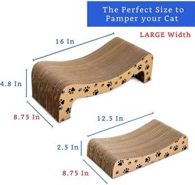 img 2 attached to 🐱 YAY Pets 2-in-1 Cat Scratcher - Cardboard Scratch Pad for Indoor Cats - Cat Scratchers - Scratching Post Lounge Bed - Cat Scratching Pad - Cat Scratch Pad