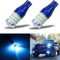 🔵 ibrightstar 921 t15 912 w16w led bulbs with projector - super bright, error free, 9-30v - perfect for back up, reverse, cargo, sider marker lights - ice blue logo