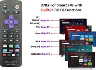 📺 versatile universal remote control for roku tvs: compatible with hisense, tcl, sharp, insignia, onn, sanyo, lg, hitachi, element - includes 10 handy shortcut keys (not for roku stick) logo