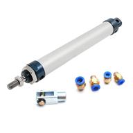 sydien 25mm bore 125mm stroke air pneumatic cylinder with y connector and 4pcs pneumatic quick fitting (mal25x125) logo