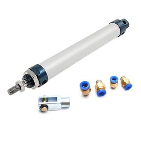 img 4 attached to Sydien 25Mm Bore 125Mm Stroke Air Pneumatic Cylinder With Y Connector And 4Pcs Pneumatic Quick Fitting (MAL25X125)