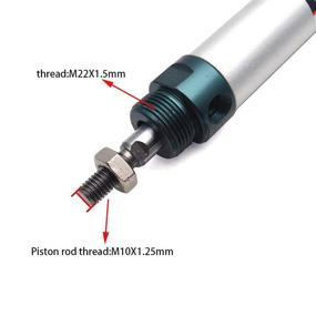 img 2 attached to Sydien 25Mm Bore 125Mm Stroke Air Pneumatic Cylinder With Y Connector And 4Pcs Pneumatic Quick Fitting (MAL25X125)