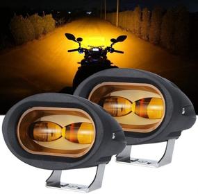 img 4 attached to Samman Flood Led Light Bar With Amber Fog Lights For Jeep Offroad Work Lights 40W 6D Led Driving Lights For Waterproof Motorcycle Pods Headlights Apply To ATV UTV SUV Truck Matine 2PCS …