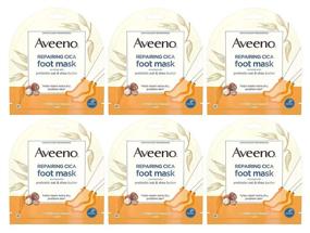 img 4 attached to 👣 Aveeno Repairing Cica Foot Mask Triple Pack