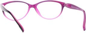img 1 attached to 👓 Sparkling Elegance: Women's Rhinestone Narrow Oval Cat Eye Reading Glasses