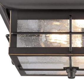 img 3 attached to Westinghouse Lighting Orwell 6578400 Traditional Outdoor Ceiling Light Fixture - Oil Rubbed Bronze & Clear Glass Flush Mount Design