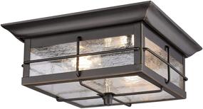 img 4 attached to Westinghouse Lighting Orwell 6578400 Traditional Outdoor Ceiling Light Fixture - Oil Rubbed Bronze & Clear Glass Flush Mount Design