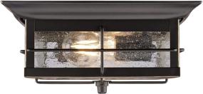 img 2 attached to Westinghouse Lighting Orwell 6578400 Traditional Outdoor Ceiling Light Fixture - Oil Rubbed Bronze & Clear Glass Flush Mount Design