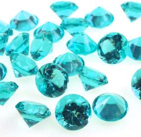 img 1 attached to 💎 15-Ounce Turquoise Acrylic Gemstone Diamond Confetti Table Scatter for Home Decoration - Party Spin