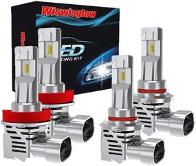 img 4 attached to 🚙 Wiswisglow 4-Pack 9005/HB3 High & H11/H8/H9 Low Beam LED Headlight bulbs Combo Package, 300% Brighter, 6500K Cool White, Slim Plug-N-Play Conversion Replacement for Cars & Trucks - 1:1 Size, Enhanced SEO