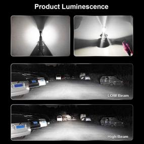 img 1 attached to 🚙 Wiswisglow 4-Pack 9005/HB3 High & H11/H8/H9 Low Beam LED Headlight bulbs Combo Package, 300% Brighter, 6500K Cool White, Slim Plug-N-Play Conversion Replacement for Cars & Trucks - 1:1 Size, Enhanced SEO