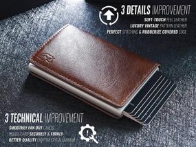 img 2 attached to Premium Minimalistic Leather Credit Aluminum Ejector: Perfect Men's Wallet Accessory for Card Cases and Money Organizers