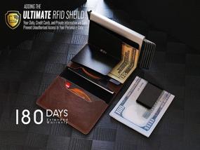 img 3 attached to Premium Minimalistic Leather Credit Aluminum Ejector: Perfect Men's Wallet Accessory for Card Cases and Money Organizers