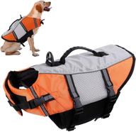 durable reflective dog life vest for swimming, kayaking, and boating - keep your pet safe with this lifesaver coat - ideal for small, medium, and large breeds - adjustable, high visibility, and quick release design - includes flotation device - swimsuit preserver - ripstop lifevest логотип