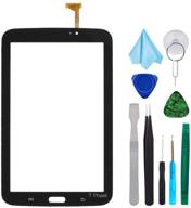 📱 replacement black touch screen digitizer for samsung galaxy tab 3 7.0 - glass for sm-t210 p3210 t210r t210l t217s t217a (excludes lcd & wifi ver. no speaker hole) with tools + pre-installed adhesive logo