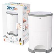 🗑️ dekor plus hands-free diaper pail, white: the ultimate odor-free solution for diaper disposal logo