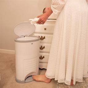 img 3 attached to 🗑️ Dekor Plus Hands-Free Diaper Pail, White: The Ultimate Odor-Free Solution for Diaper Disposal