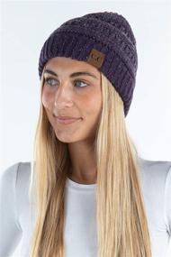 img 3 attached to Stylish Confetti 🎩 Knit Beanie - Faded/Variegated Purple