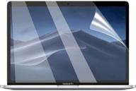 3-пакет матовый антибликовый и антипятноводный защитный экран для macbook air 13 дюймов (2018-2021 / m1) a1932 a2179 a2337, разработанный с защитой touch id. логотип