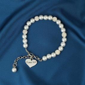 img 1 attached to LParkin Flower Girl Pearl Bracelet - Flowergirl Gift Jewelry for Better SEO
