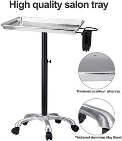 img 2 attached to 💇 Premium Aluminum Salon Tray with Adjustable Metal Feet & Removable Tools Holder – Sleek, Durable, and Rust-Resistant for Salon & Spa Use